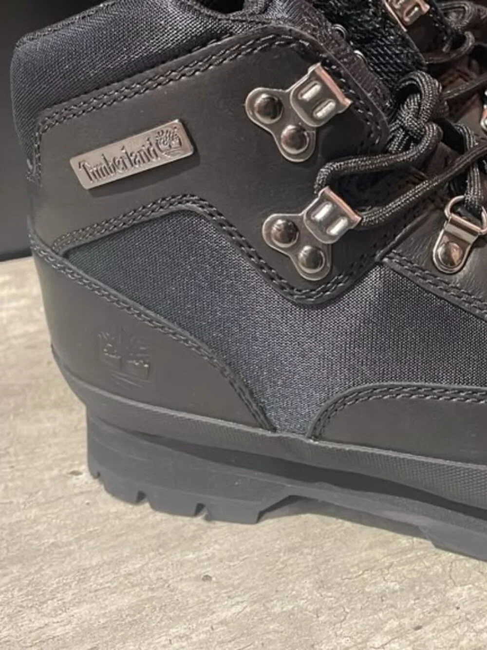 TIMBERLAND MEN'S EURO HIKER MID LACE BOOT BLACK FULL GRAIN A2PUS-W02 ALL SIZES